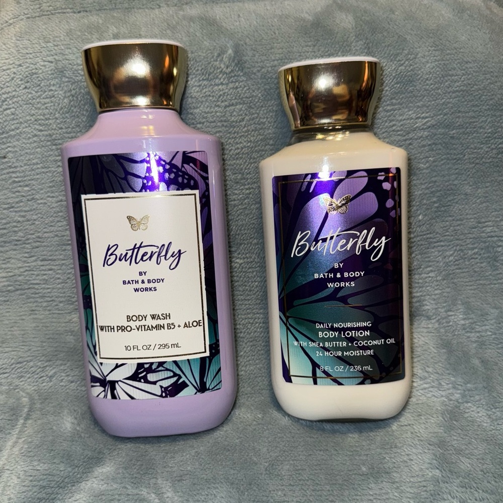Bath & Body Works Butterfly Body Wash and Body Lotion Set